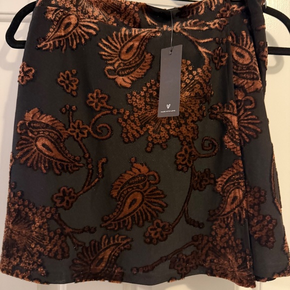 Lulus Date Night Bliss Black Burnout Velvet Paisley Mini Skirt - Size M - Picture 2 of 5